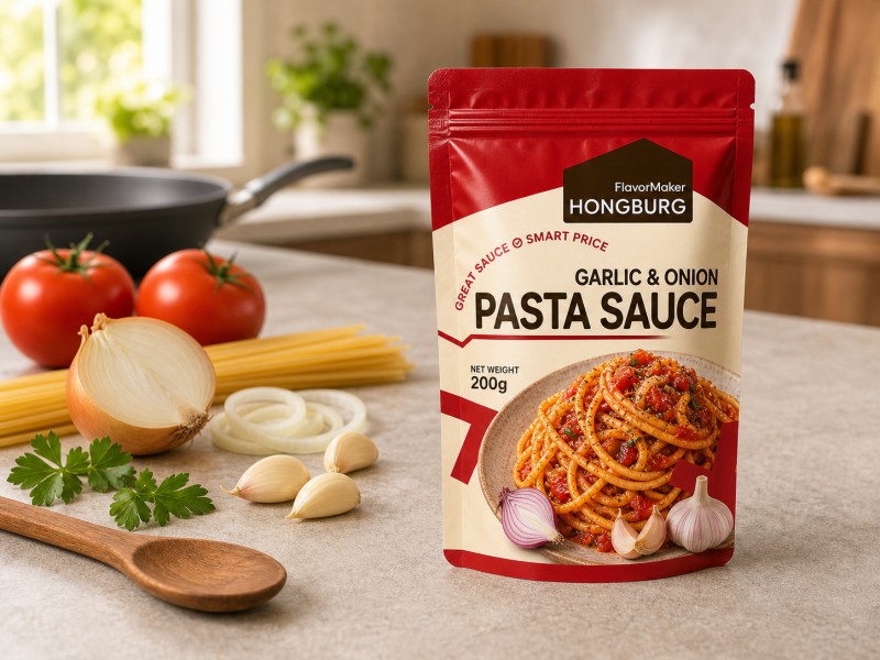 Tjock vitlökslökpastasås för vardagsmatlagning