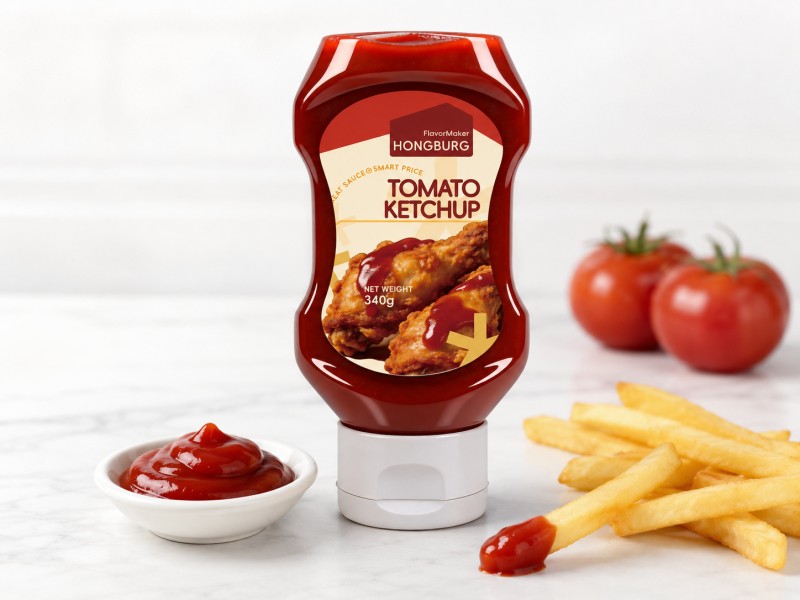 Tjock söt och syrlig tomatketchup