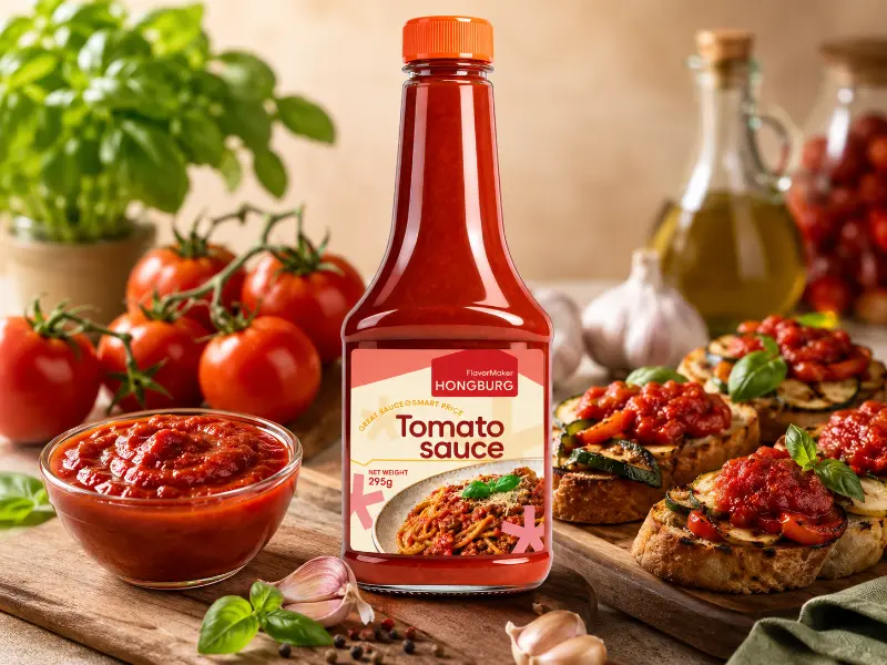Tjock tomatsås med naturlig smak