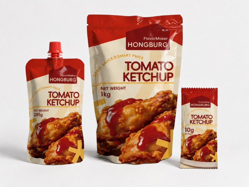 Tomatketchup i påse